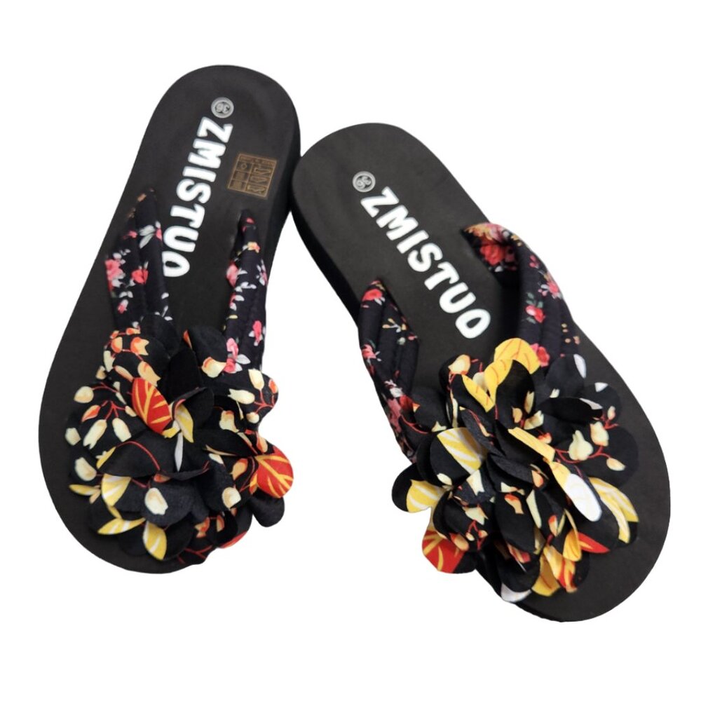 Zmistuo Flip Flop with Fabric Toe Post Sandal Yellow & Orange Size 36 or…